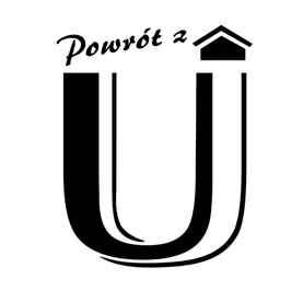 Obraz przedstawia logotyp Powrót z U